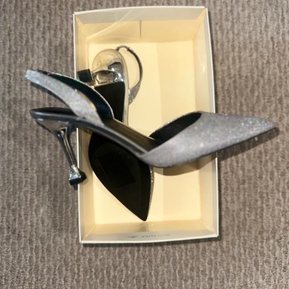 Mark Fisher Hadya Sling Back Pumps Silver (Sparkly) - Picture 3 of 4